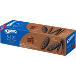 Nabisco Oreo Thins Choco Mousse chocolate snack with thin cookies and chocolate mousse filling, shown in a close-up view