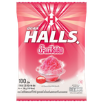 Halls Namkaengsai candy, a traditional confectionery snack with colorful wrapped candies in a clear container.