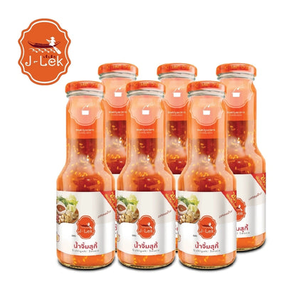 J-lek Jae Lek Suki Sauce Glass Bottle Bottles 350g x6