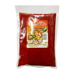Namjai Red Curry Paste 500g jar, traditional Thai dry grocery product with vibrant red color and fresh spices visible inside.