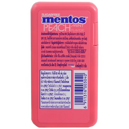 Mentos Sugarfree Peach Mint Flavor Candy