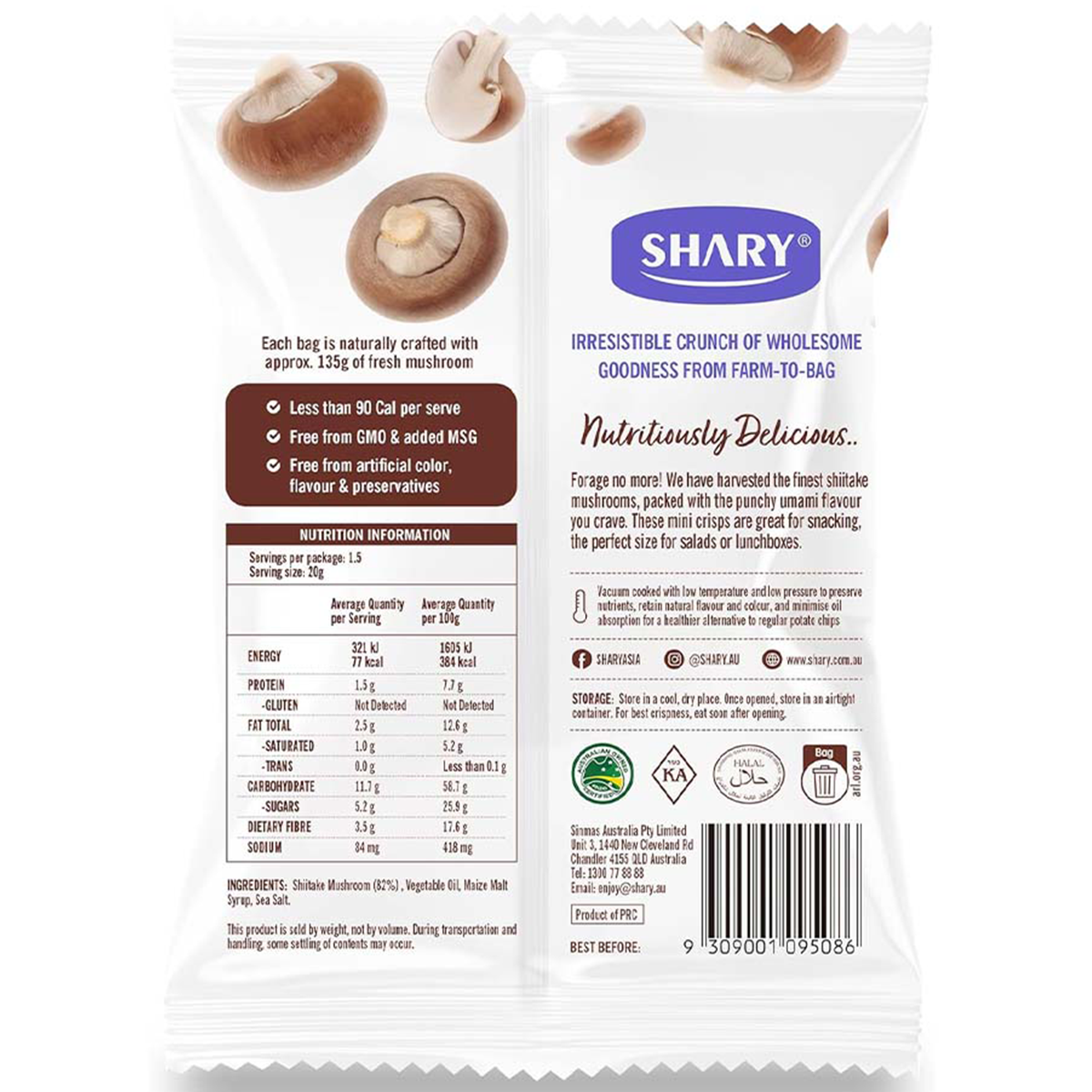 Shary Crisps Shitake Mushroom