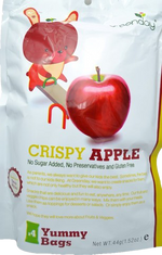 Greenday Crispy Apple confectionery snack with shiny, caramelized apple slices on a white background.