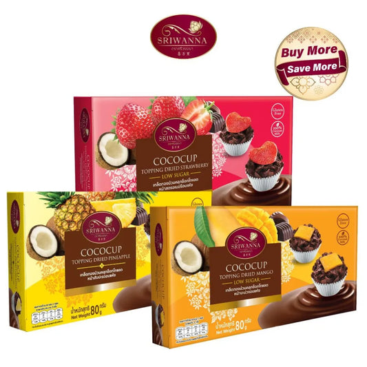 Sriwanna Cococup Crispy Chocolate Coconut Cup Topping Fruit 80g