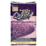 Taitai Organic Hommali brown rice and black fragrant rice in a grocery package, showcasing the rice grains and brand label.