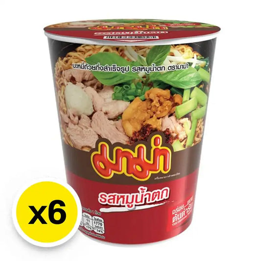 Mama Cup Instant Noodle Moo Namtok 60g x6