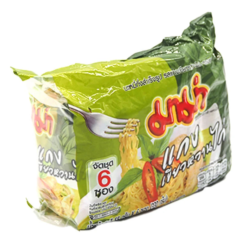 Mama Instant Noodles Chicken Green Curry Flavor 55g x6