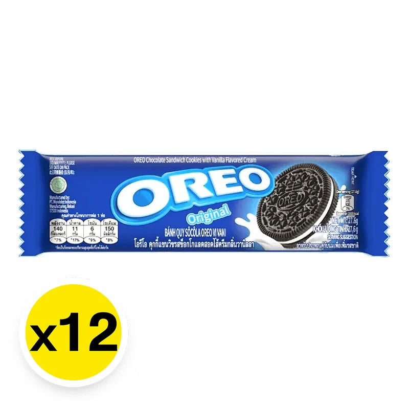 Oreo Sandwich Cookies With Vanilla Flavored Cream 26.25g x12