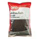 ARO Black Pepper 500g jar with black peppercorns spilling out, showcasing fresh, whole pepper for seasoning.