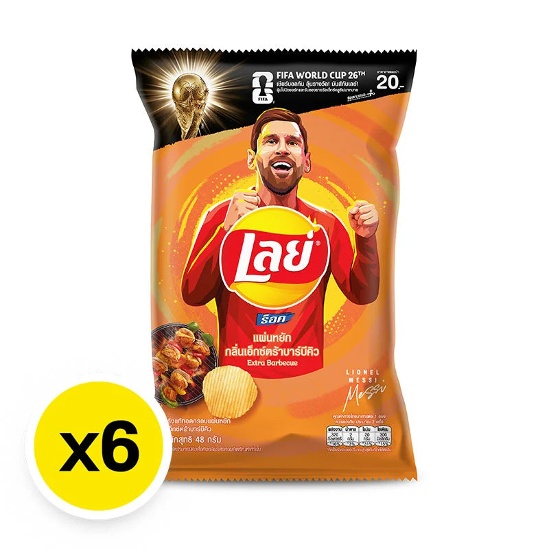 Lays Rock Potato Chips Snack BBQ 48g x6