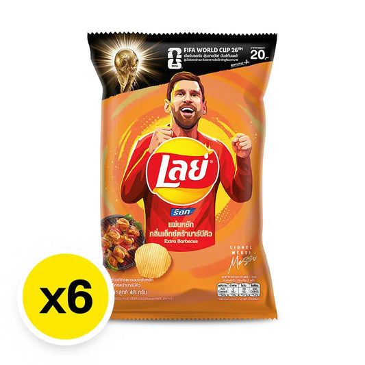 Lays Rock Potato Chips Snack BBQ 48g x6