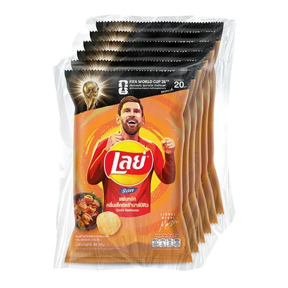 LAY'S Rock Potato Chips Snack BBQ 48g x6
