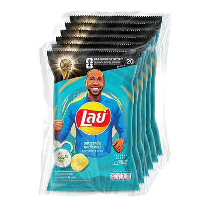 LAY'S Classic Potato Chips Sour Cream & Onion 48g x6