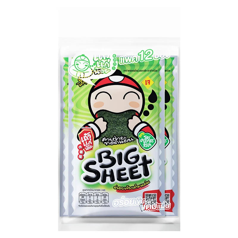 Taokaenoi Big Sheet Seaweed Classic 3.2g x12