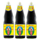 Three bottles of DEK SOM BOON Soy Sauce Formula 1, 700 ml each, featuring dark soy sauce with traditional packaging.
