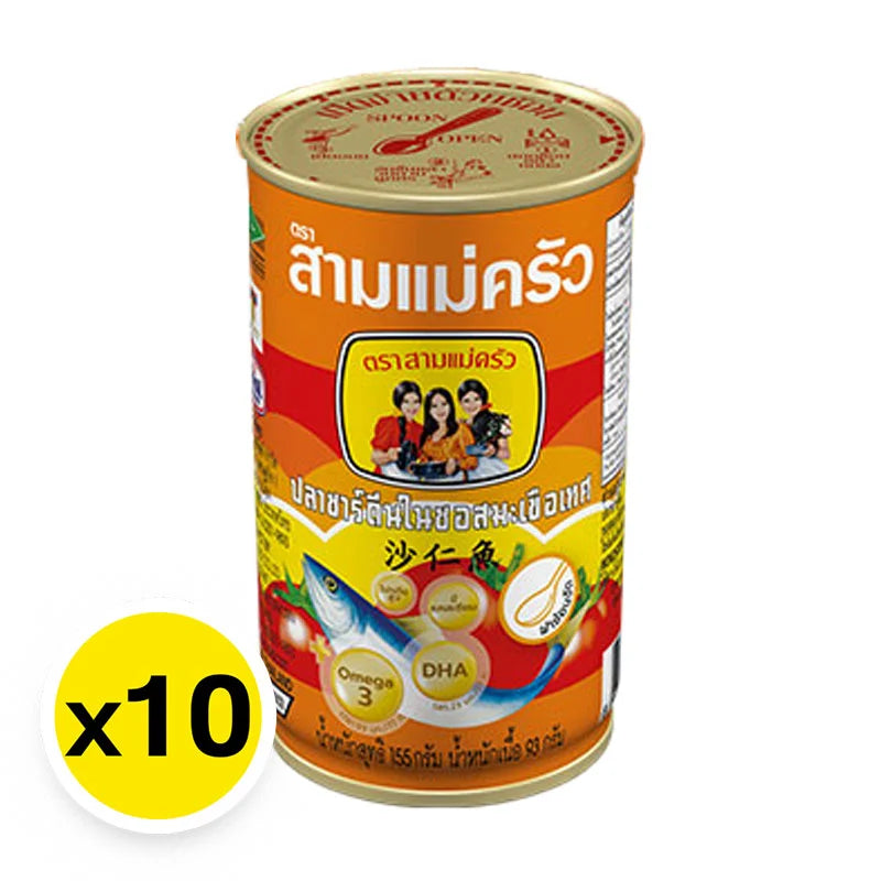 Three Lady Cooks Sardines In Tomato Sauce 155g x10