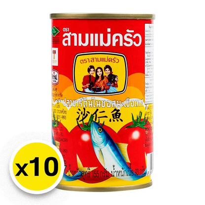 Three Lady Cooks Sardines In Tomato Sauce 155g x10