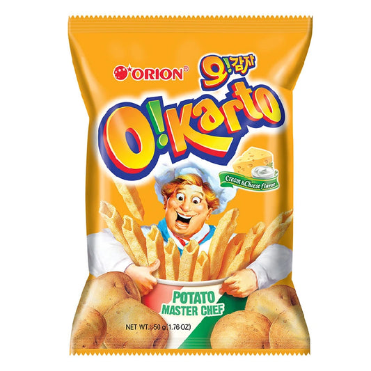 Orion Okato Cream Cheese 50g block with smooth, creamy texture, ideal for spreading or baking.