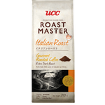 Ucc Italian Roast Ground Coffee in a bag, rich dark roast for brewing a flavorful Italian-style coffee.