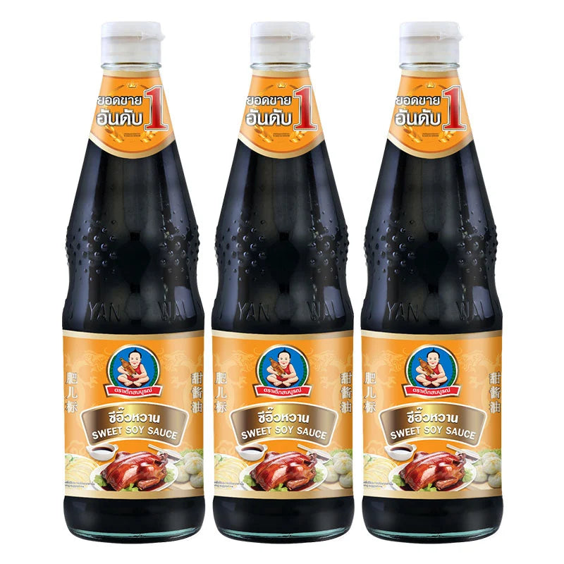 Bottle of DEK SOM BOON Sweet Sauce 970g, showing the label and packaging of the Thai sweet sauce product.