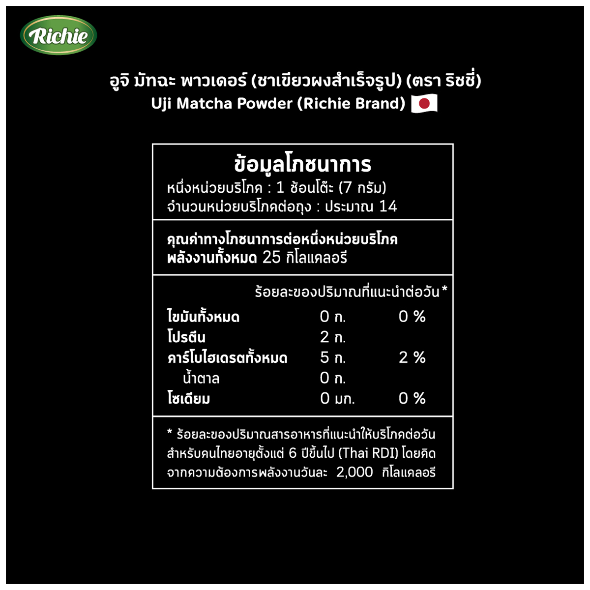 Richie Uji Matcha Powder