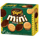 Orion Diget Mini Choco Biscuits in 80g pack, showing small chocolate-coated biscuits with crisscross pattern in a clear package.