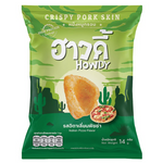 Howdy Crispy Pork Skin Italian Pizza Flavor confectionery snack, crispy pork skin with Italian pizza seasoning and flavoring.
