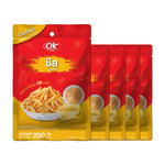 OK Shake Powder Cheese Flavor 200g jar, dry grocery product with cheese-flavored powdered seasoning in a clear container.