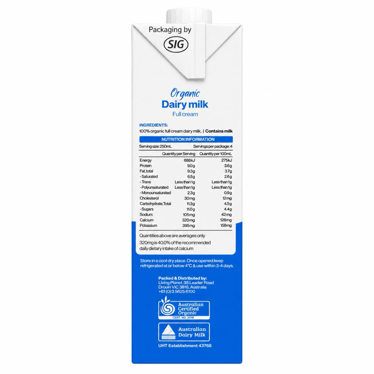 Living Planet Dairy Milk Full Cream