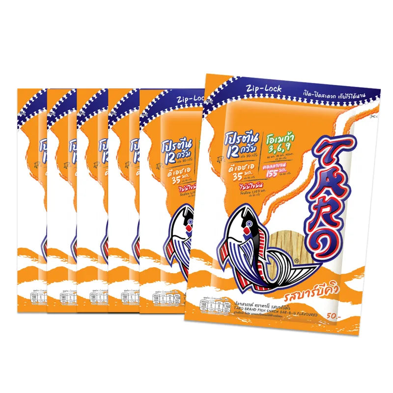 TARO FISH SNACK BARBECUE FLAVOURED . X6 50g