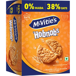 Mcvitie's Hobnobs Original confectionery snacks featuring crunchy, oat cookies with a golden-brown appearance.