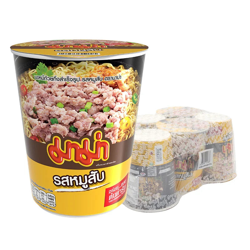 MAMA Cup Instant Noodles Minced Pork 60g x6