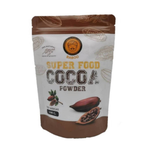 Baboo Cocoa Powder for healthy confectionery snacks, featuring a close-up of the dark, rich cocoa powder in a jar.