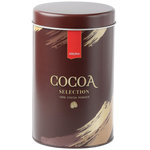 Aroma Cocoa Powder Selection for drinks, featuring various cocoa powders in a colorful assortment, ideal for hot or cold beverages.