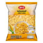 Aro Corn Flakes cereal in a 1kg box, dry grocery product, showing the front of the packaging with colorful branding and cereal imagery.
