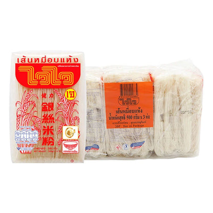 WAIWAI White Noodle 500g x3
