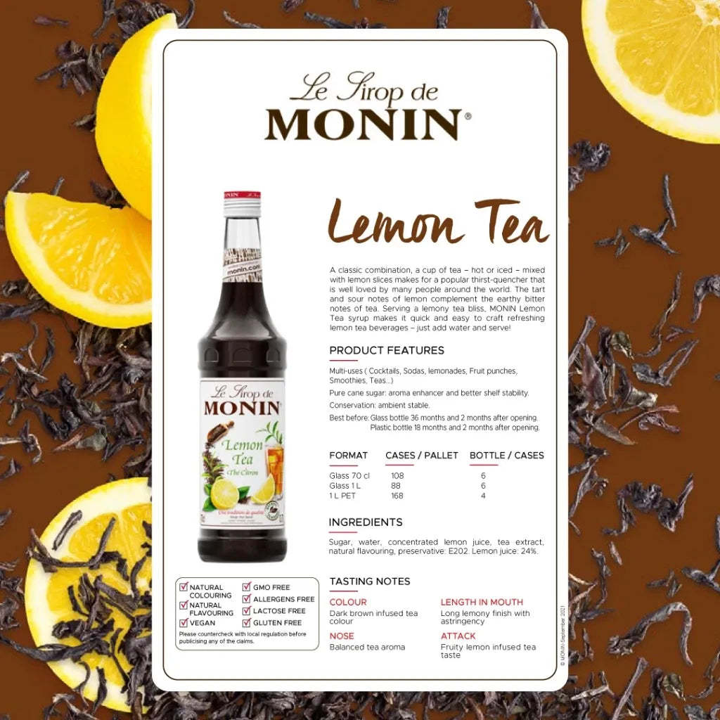 Monin Lemon Tea Syrup 700ml