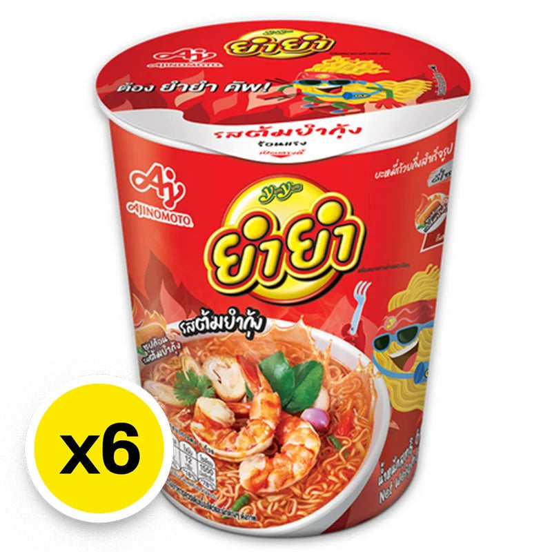 Yumyum Cup Instant Noodle Tom Yum Kung Flavor 60g x6