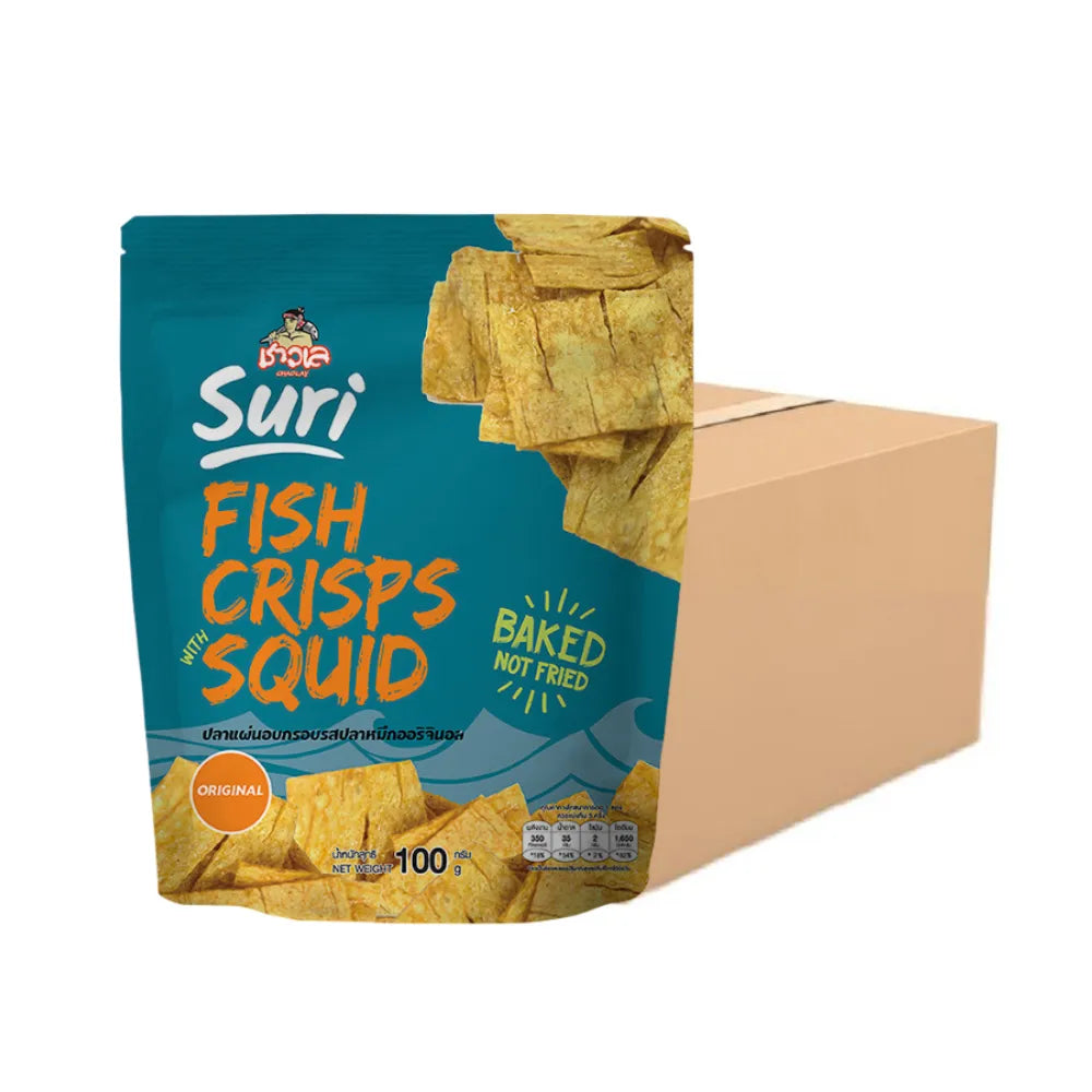 CHAOLAY Fish Crisps With Squid (original) (box) 100g x12