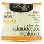 Boran Vietnamese rice sheet, 16 cm, 300g, dry grocery product, thin and flexible rice paper for wrapping and cooking.