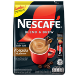 Nescafe Blend Brew Black Roast coffee drink in a glass, showcasing its dark color and rich texture.