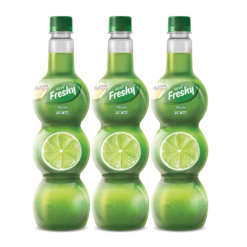 FRESHY Syrupe Lime Flavoured 710ml x3