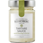 Beerenberg Tartare Sauce in a jar, creamy condiment with herbs and lemon, ideal for seafood and sandwiches.