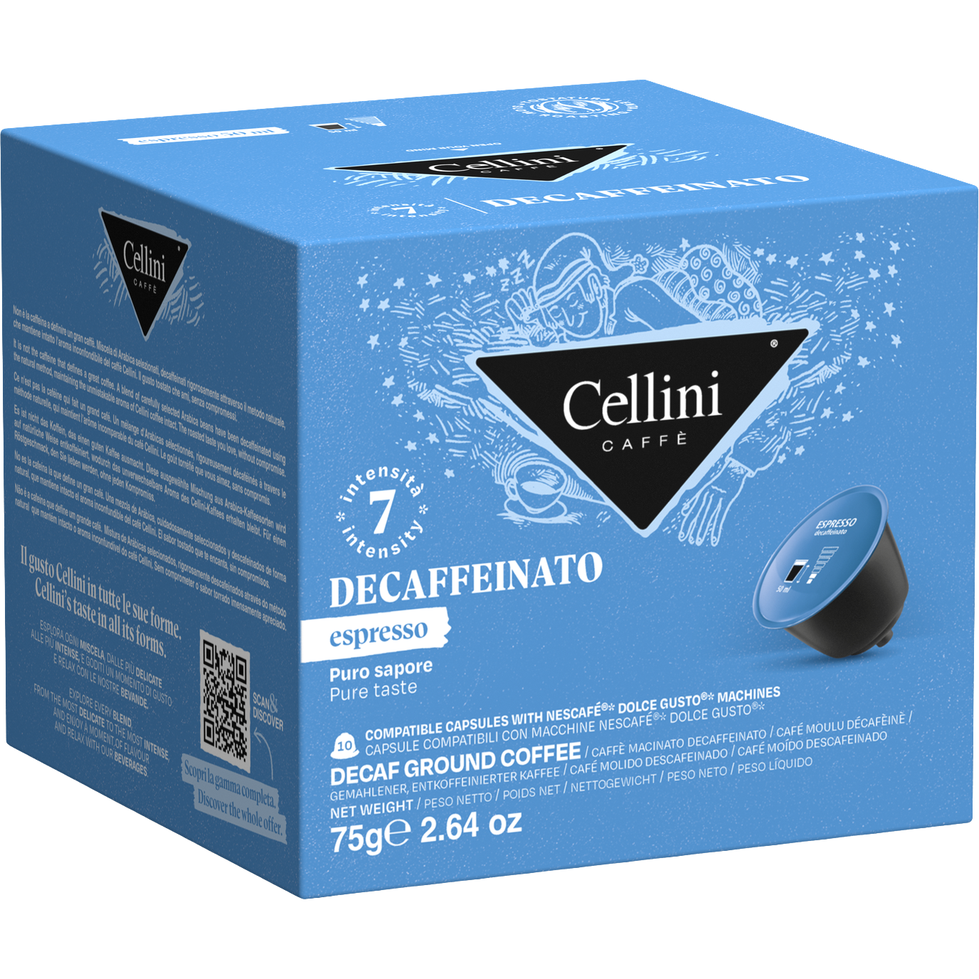 Cellini Espresso Decaffeinato Coffee Capsules