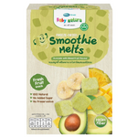 Baby Natura avocado and mixed fruit flavored confectionery snacks, colorful and appealing for young children.