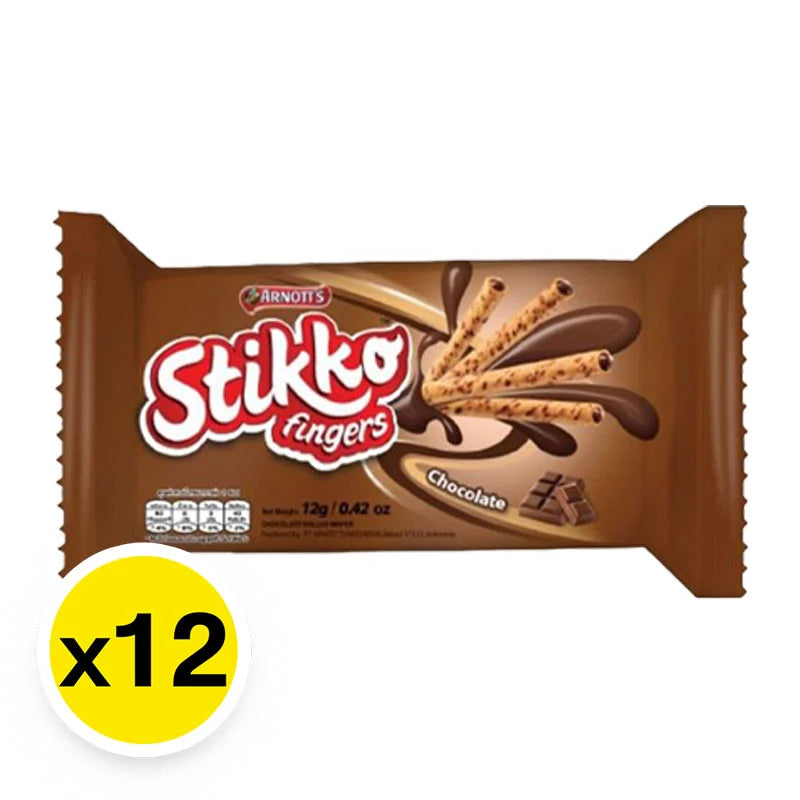 Arnotts Stikko Wafer Cream Choc 12g x12