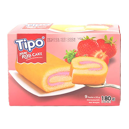 Tipo Mini Roll Cake Strawberry 20g