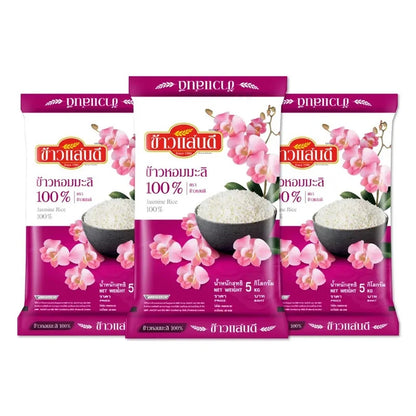 Sandee Jasmine Rice 100% Pink 5kg x3