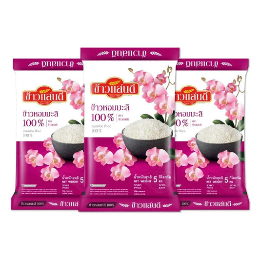 Sandee Jasmine Rice 100% Pink 5kg x3