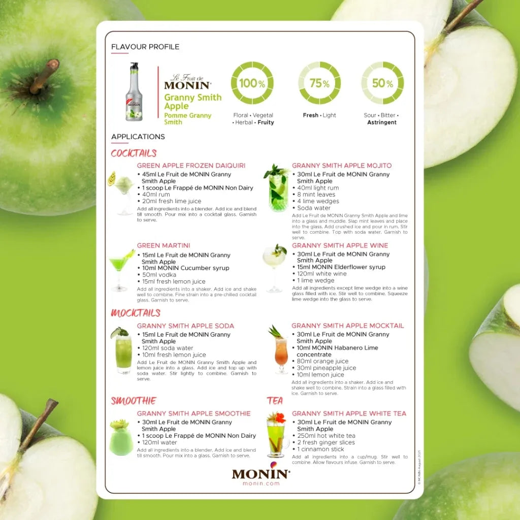 Monin Granny Smith Apple Fruit Mix 1000ml